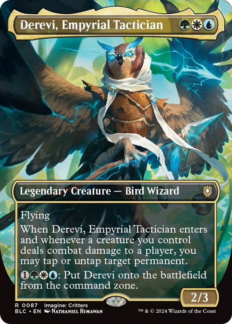 Derevi, Empyrial Tactician (Borderless) [Bloomburrow Commander] | Gamer Loot