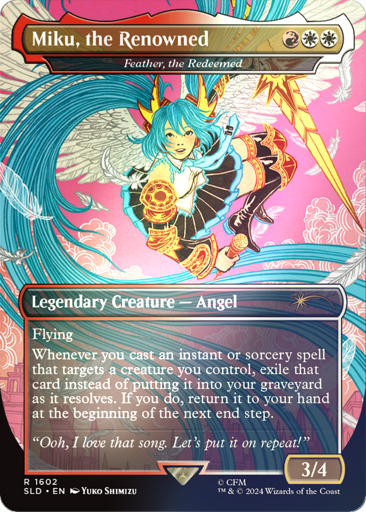 Miku, the Renowned - Feather, the Redeemed (Rainbow Foil) [Secret Lair Drop Series] | Gamer Loot