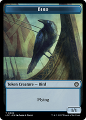 Bird // Merfolk (0003) Double-Sided Token [The Lost Caverns of Ixalan Commander Tokens] | Gamer Loot