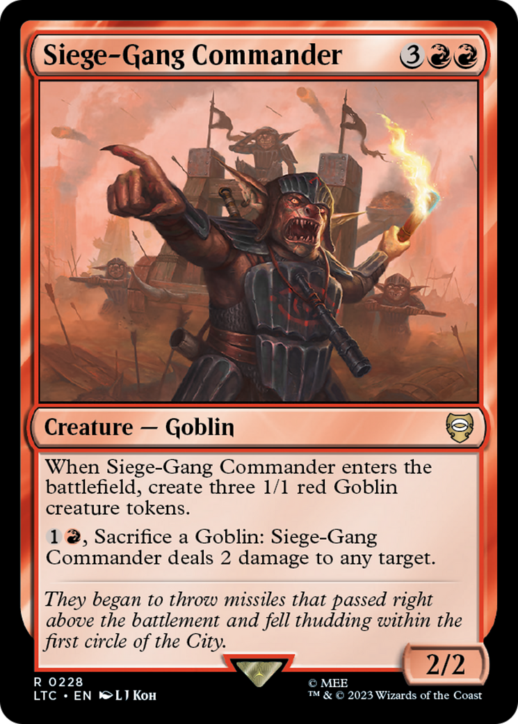 Siege-Gang Commander [The Lord of the Rings: Tales of Middle-Earth Commander] | Gamer Loot