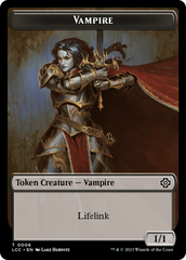 Vampire (0006) // Vampire Demon Double-Sided Token [The Lost Caverns of Ixalan Commander Tokens] | Gamer Loot