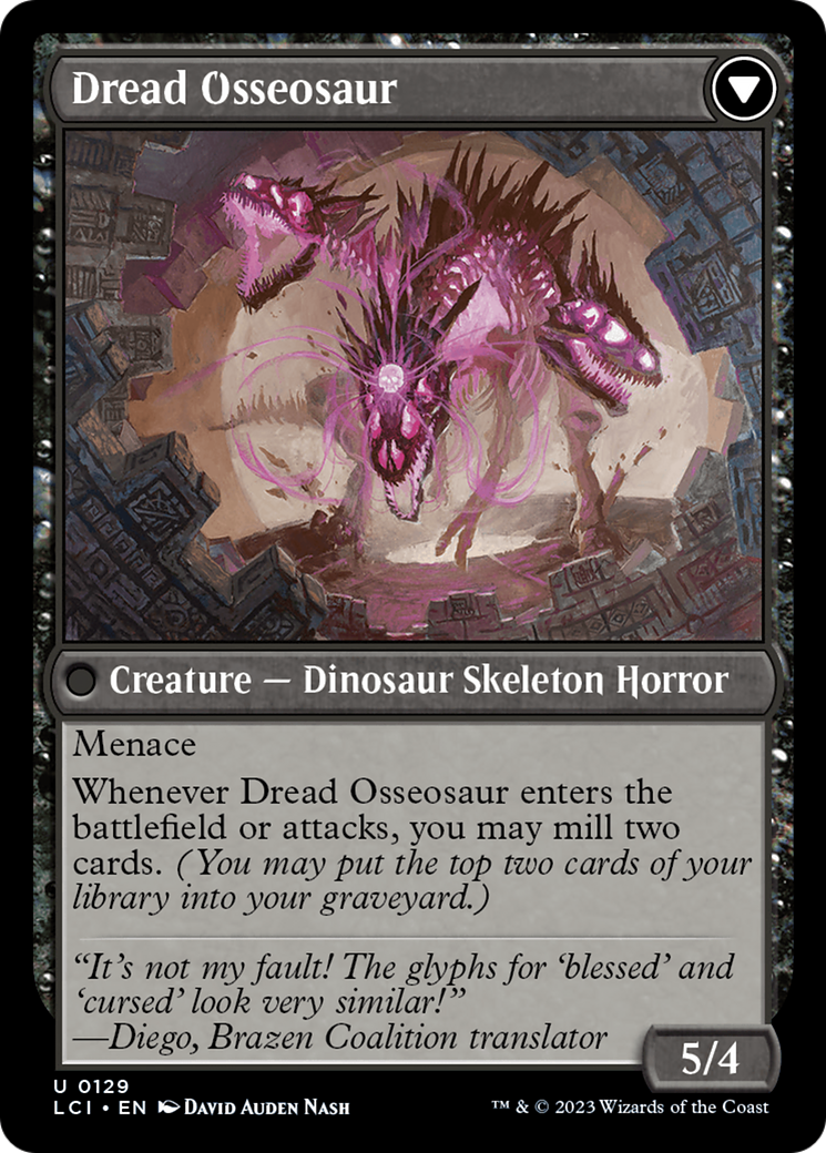 Visage of Dread // Dread Osseosaur [The Lost Caverns of Ixalan] | Gamer Loot