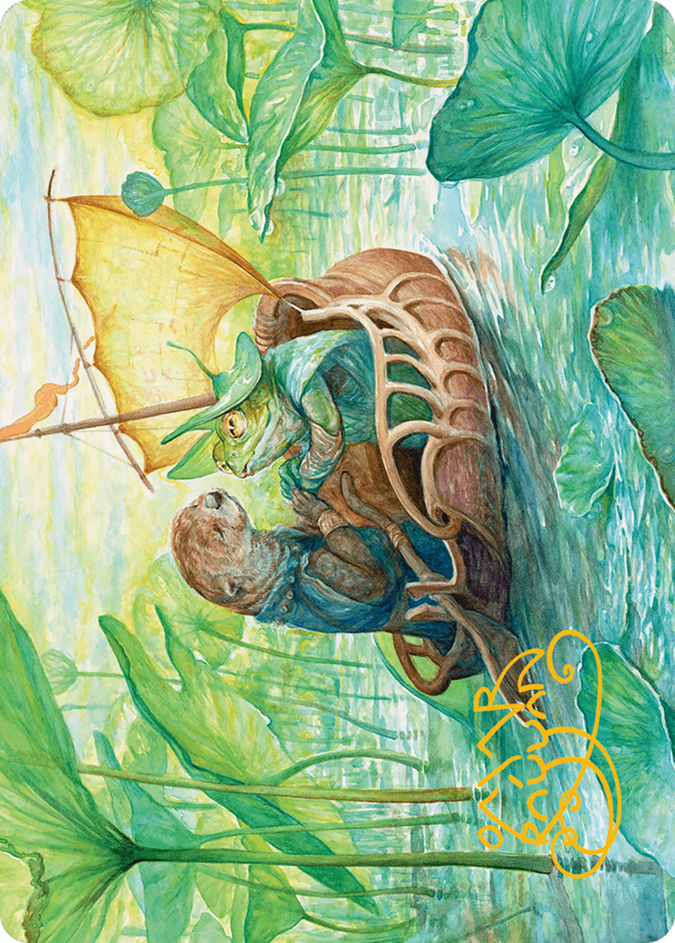 Run Away Together Art Card (Gold-Stamped Signature) [Bloomburrow Art Series] | Gamer Loot