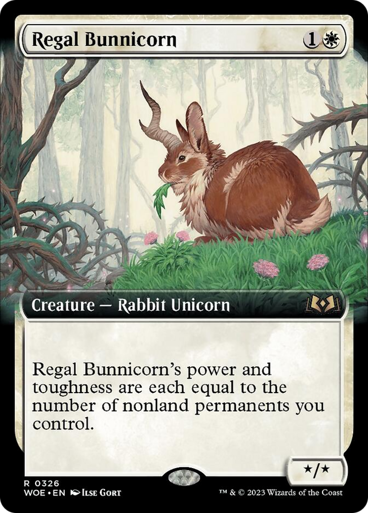 Regal Bunnicorn (Extended Art) [Wilds of Eldraine] | Gamer Loot