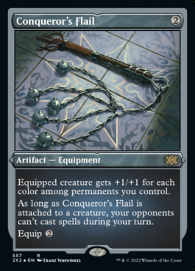 Conqueror's Flail (Foil Etched) [Double Masters 2022] | Gamer Loot