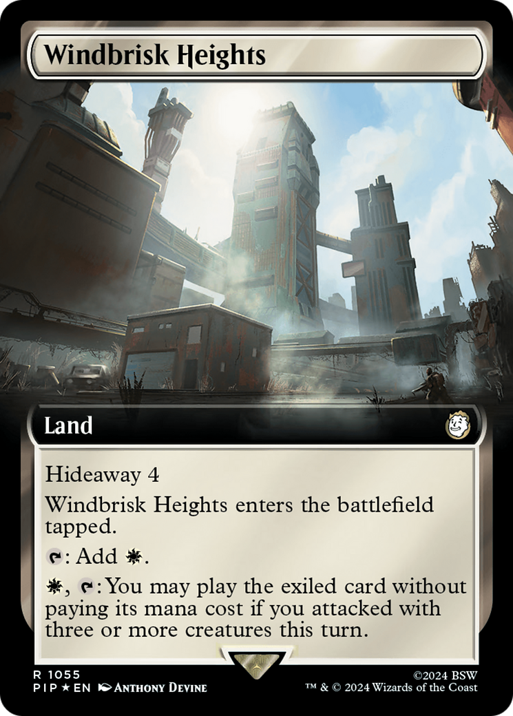 Windbrisk Heights (Extended Art) (Surge Foil) [Fallout] | Gamer Loot