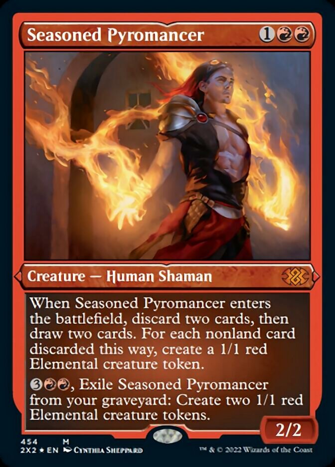 Seasoned Pyromancer (Foil Etched) [Double Masters 2022] | Gamer Loot