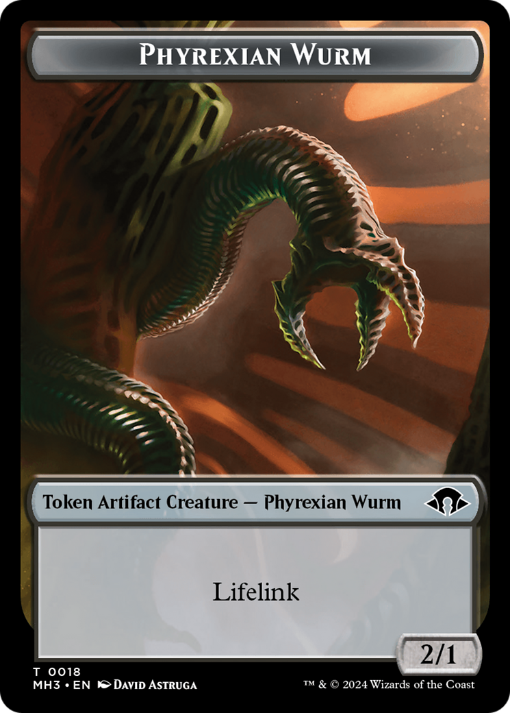 Servo // Phyrexian Wurm (0018) Double-Sided Token [Modern Horizons 3 Tokens] | Gamer Loot