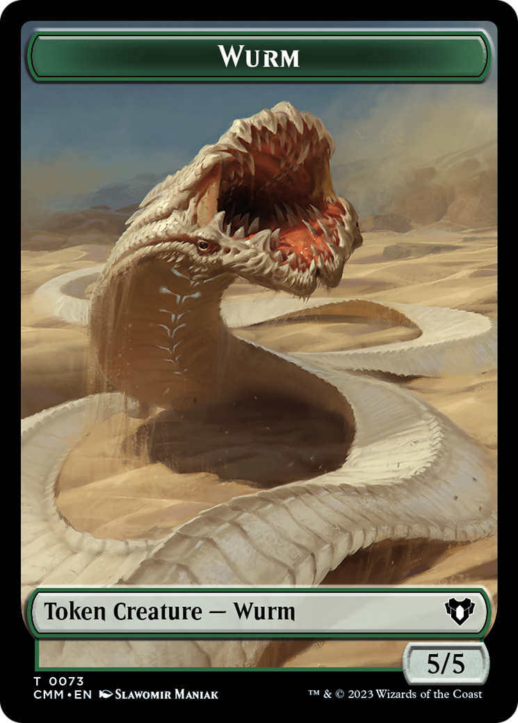 Wurm // Spider Double-Sided Token [Commander Masters Tokens] | Gamer Loot