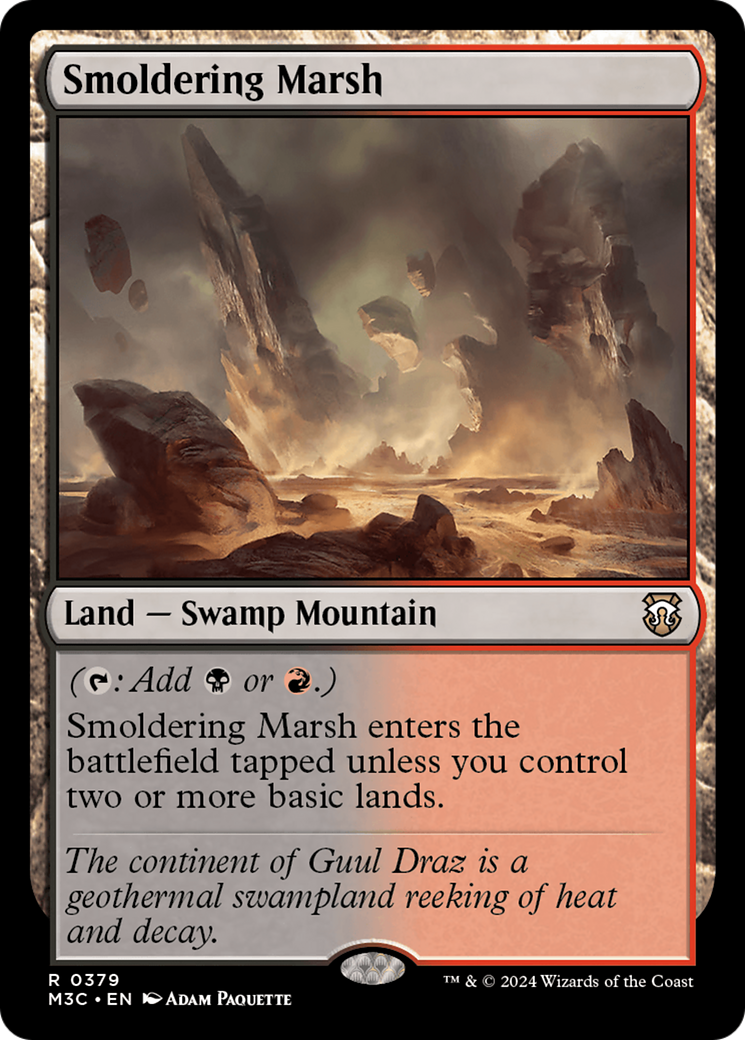 Smoldering Marsh (Ripple Foil) [Modern Horizons 3 Commander] | Gamer Loot