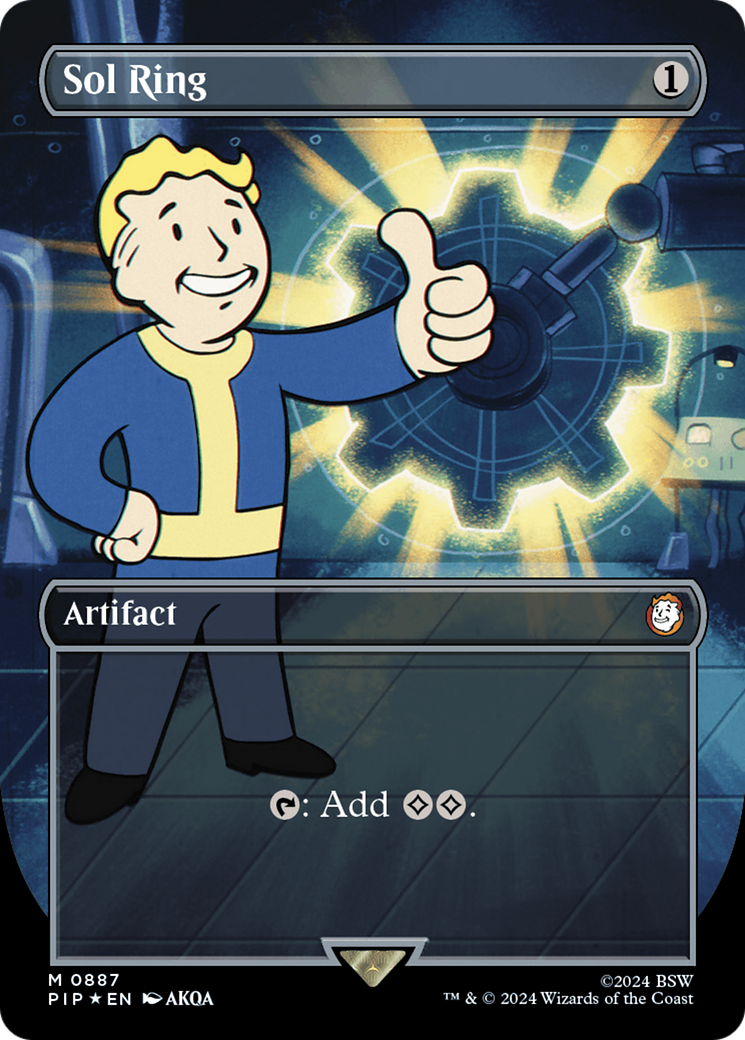 Sol Ring (Borderless) (Surge Foil) [Fallout] | Gamer Loot