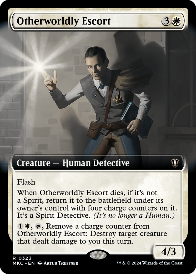 Otherworldly Escort (Extended Art) [Murders at Karlov Manor Commander] | Gamer Loot