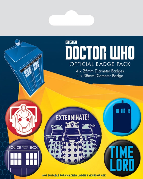 Doctor Who Badge Pack | Gamer Loot