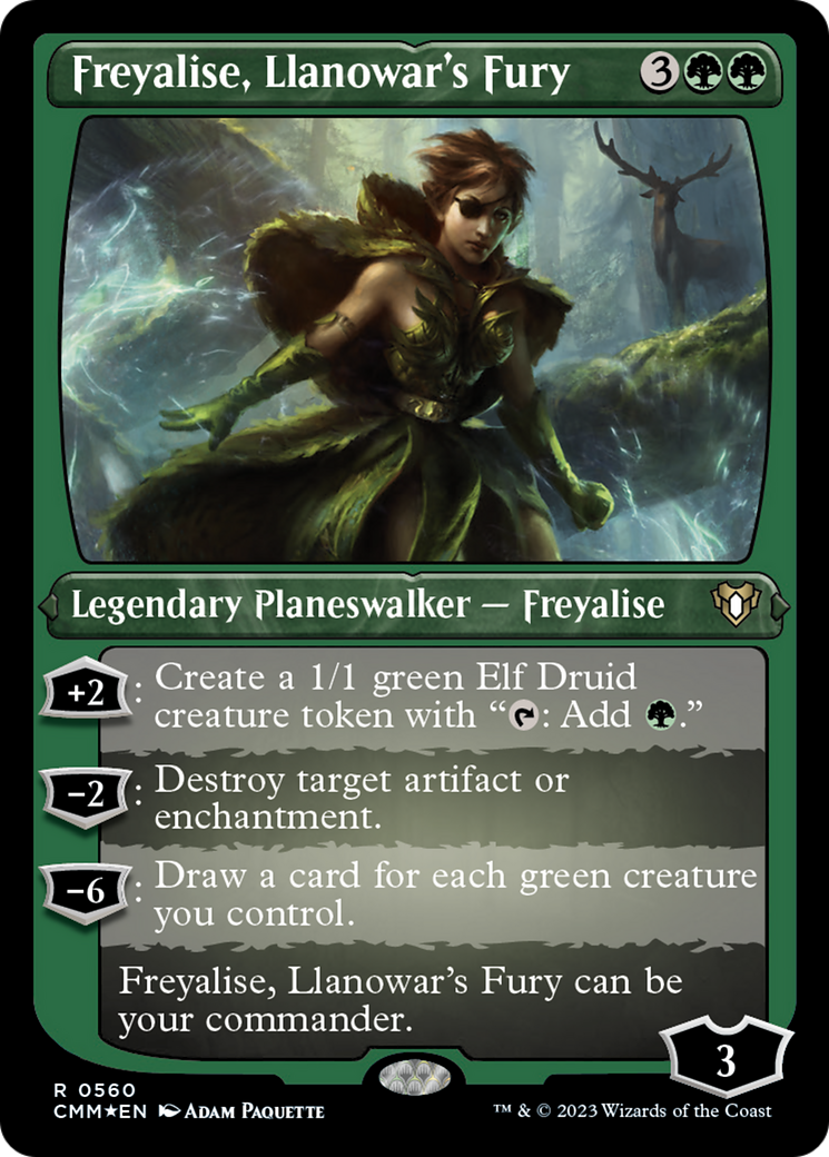 Freyalise, Llanowar's Fury (Foil Etched) [Commander Masters] | Gamer Loot