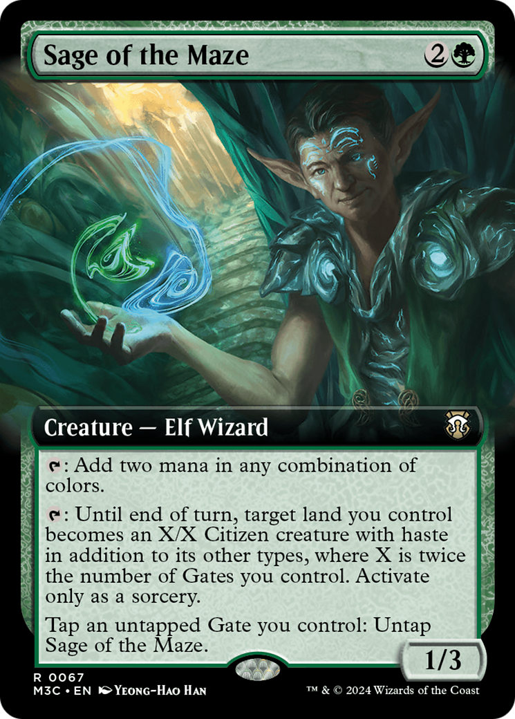 Sage of the Maze (Extended Art) (Ripple Foil) [Modern Horizons 3 Commander] | Gamer Loot