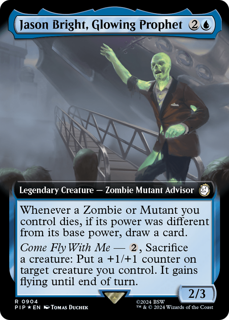 Jason Bright, Glowing Prophet (Extended Art) (Surge Foil) [Fallout] | Gamer Loot