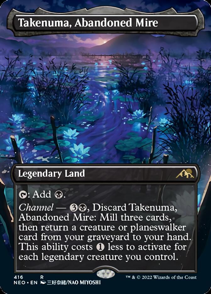 Takenuma, Abandoned Mire (Borderless Alternate Art) [Kamigawa: Neon Dynasty] | Gamer Loot