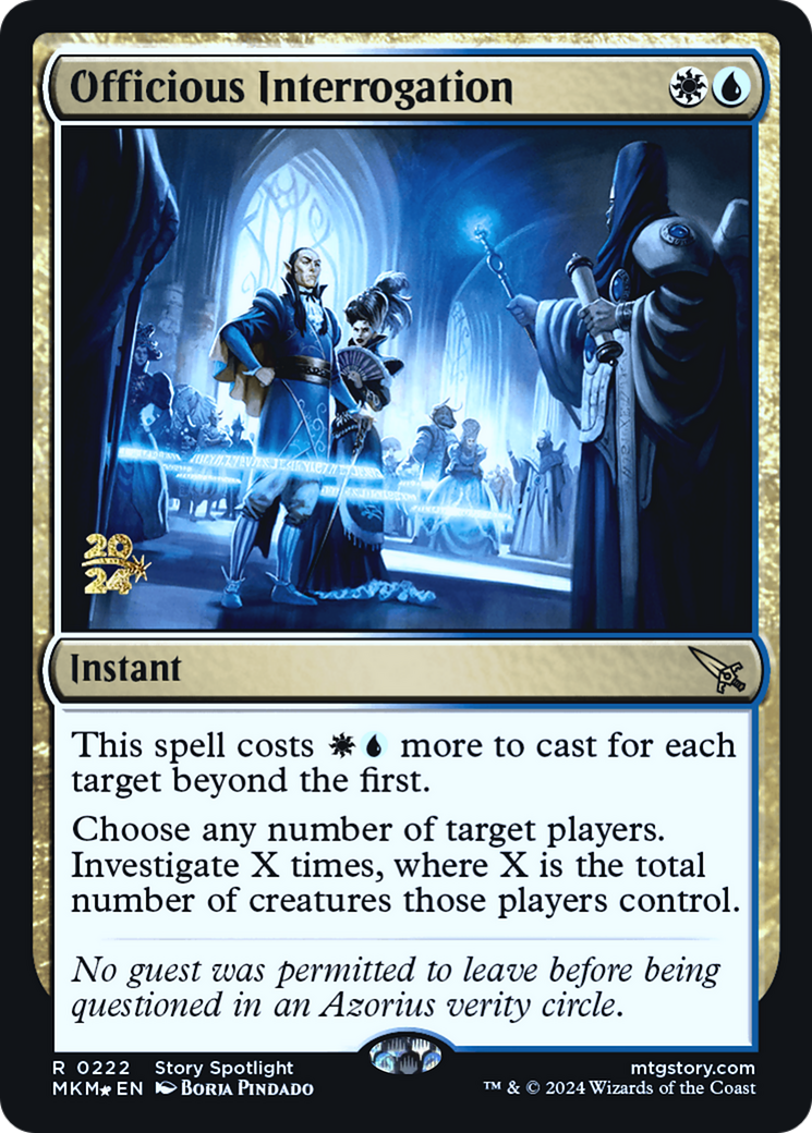 Officious Interrogation [Murders at Karlov Manor Prerelease Promos] | Gamer Loot