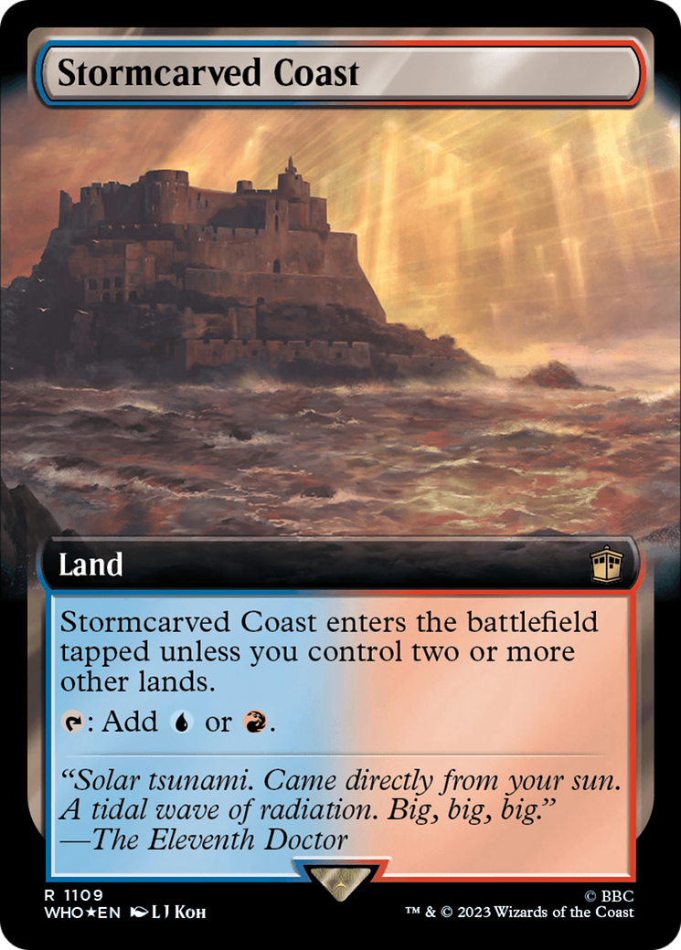 Stormcarved Coast (Extended Art) (Surge Foil) [Doctor Who] | Gamer Loot