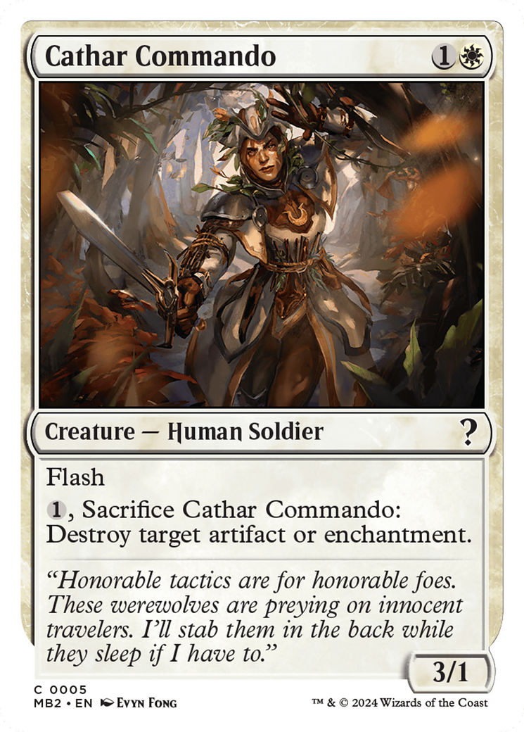 Cathar Commando (White Border) [Mystery Booster 2] | Gamer Loot