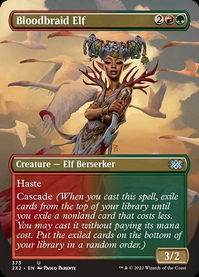 Bloodbraid Elf (Borderless Alternate Art) [Double Masters 2022] | Gamer Loot