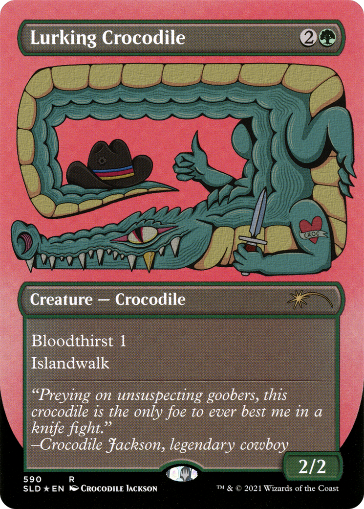 Lurking Crocodile (Foil Etched) [Secret Lair Drop Promos] | Gamer Loot