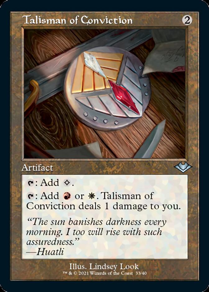 Talisman of Conviction (Retro Foil Etched) [Modern Horizons] | Gamer Loot