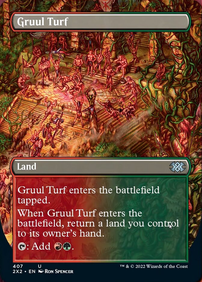 Gruul Turf (Borderless Alternate Art) [Double Masters 2022] | Gamer Loot