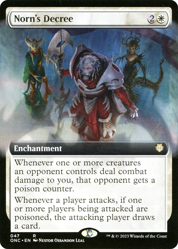 Norn's Decree (Extended Art) [Phyrexia: All Will Be One Commander] | Gamer Loot