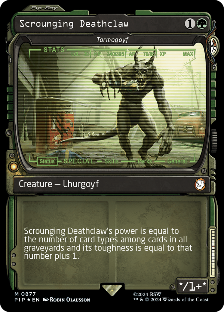 Scrounging Deathclaw - Tarmogoyf (Showcase) (Surge Foil) [Fallout] | Gamer Loot