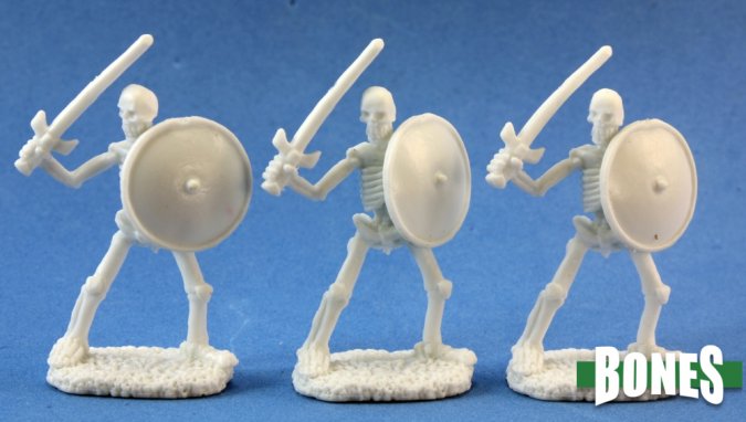 Reaper Bones Miniatures: Skeletal Swordsman (3) | Gamer Loot