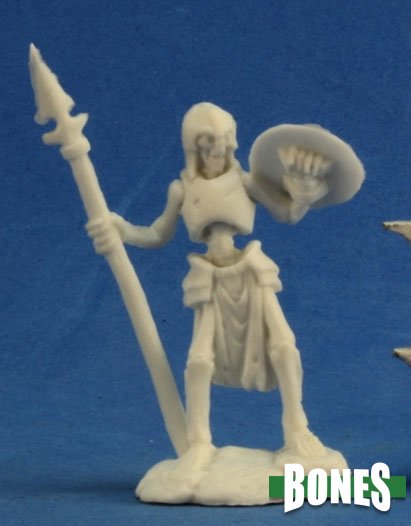 Reaper Bones Miniatures: Skeleton Guardian Spearman (3) | Gamer Loot