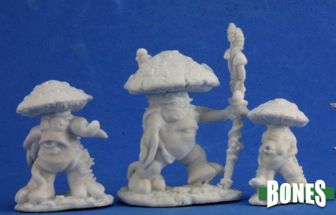 Reaper Bones Miniatures: Mushroom Men (3) | Gamer Loot