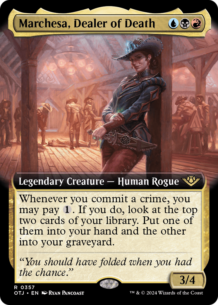 Marchesa, Dealer of Death (Extended Art) [Outlaws of Thunder Junction] | Gamer Loot