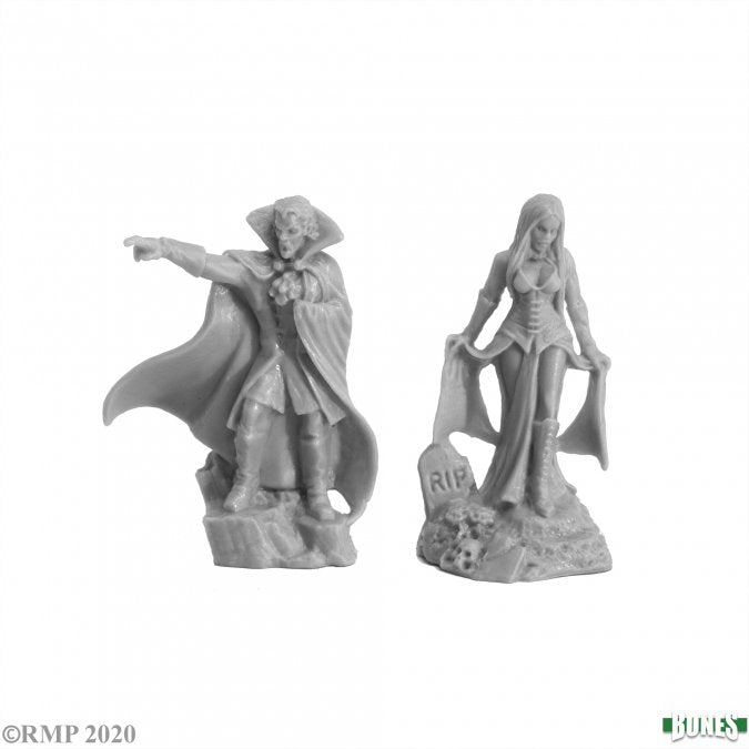 Reaper Bones Miniatures: Vampire Bloodlords (2) | Gamer Loot