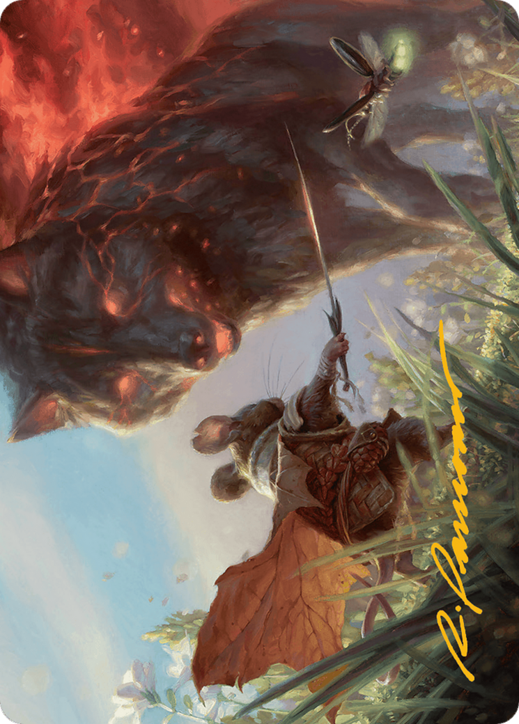 Repel Calamity Art Card (Gold-Stamped Signature) [Bloomburrow Art Series] | Gamer Loot