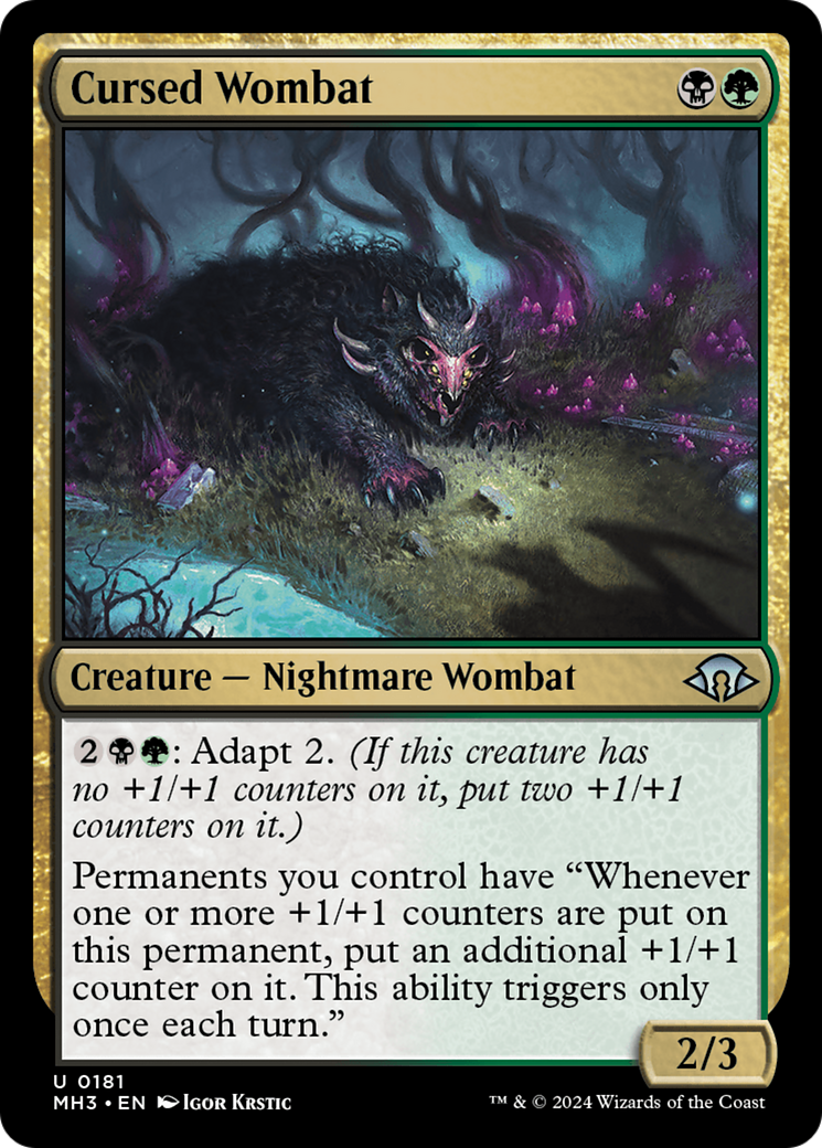 Cursed Wombat [Modern Horizons 3] | Gamer Loot