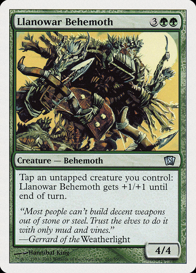 Llanowar Behemoth (8th Edition) [Oversize Cards] | Gamer Loot