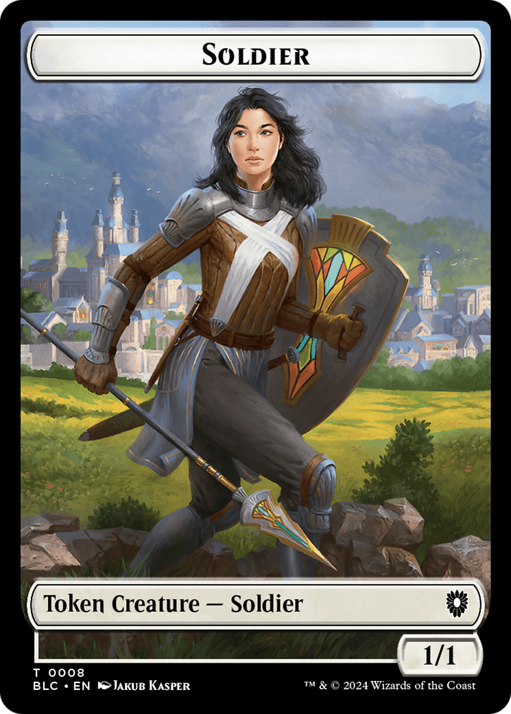 Human // Soldier Double-Sided Token [Bloomburrow Commander Tokens] | Gamer Loot