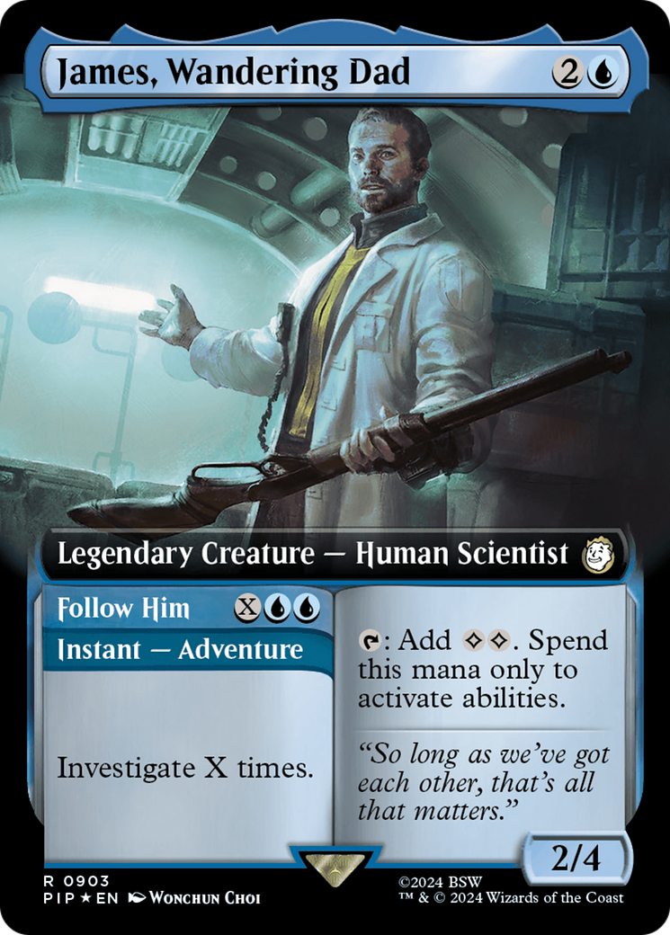 James, Wandering Dad // Follow Him (Extended Art) (Surge Foil) [Fallout] | Gamer Loot