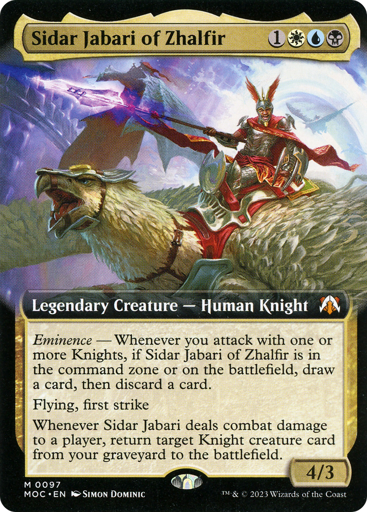 Sidar Jabari of Zhalfir (Extended Art) [March of the Machine Commander] | Gamer Loot