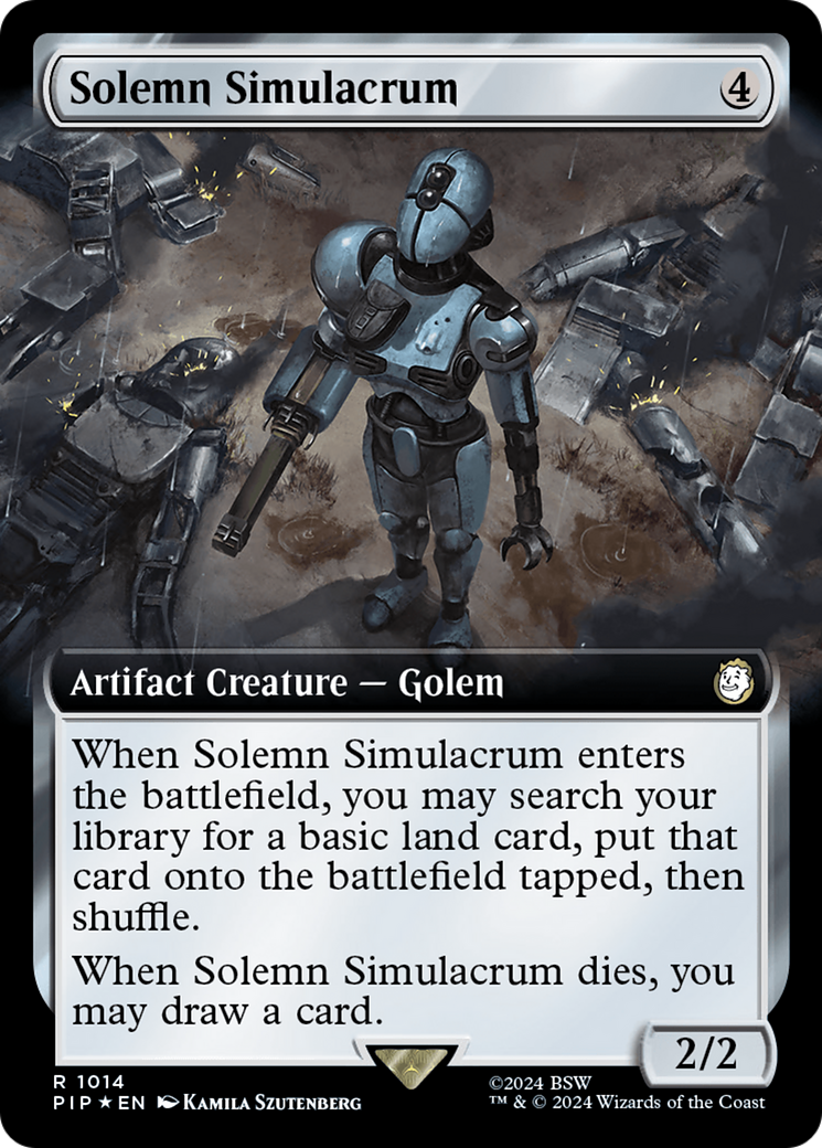 Solemn Simulacrum (Extended Art) (Surge Foil) [Fallout] | Gamer Loot