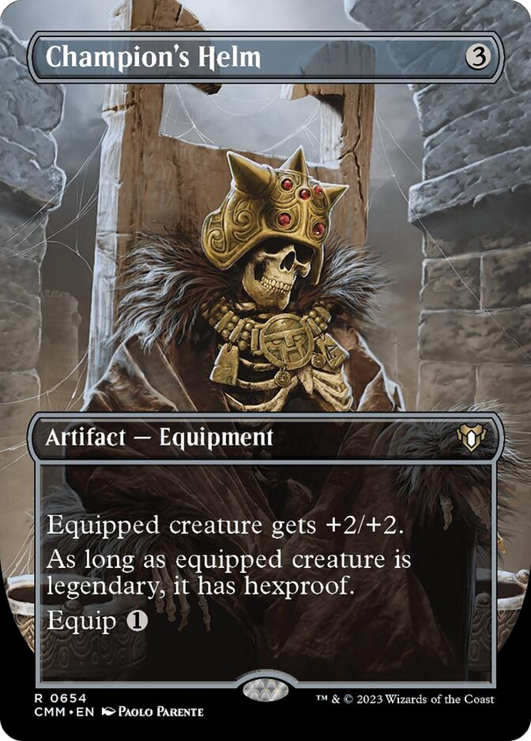 Champion's Helm (Borderless Alternate Art) [Commander Masters] | Gamer Loot