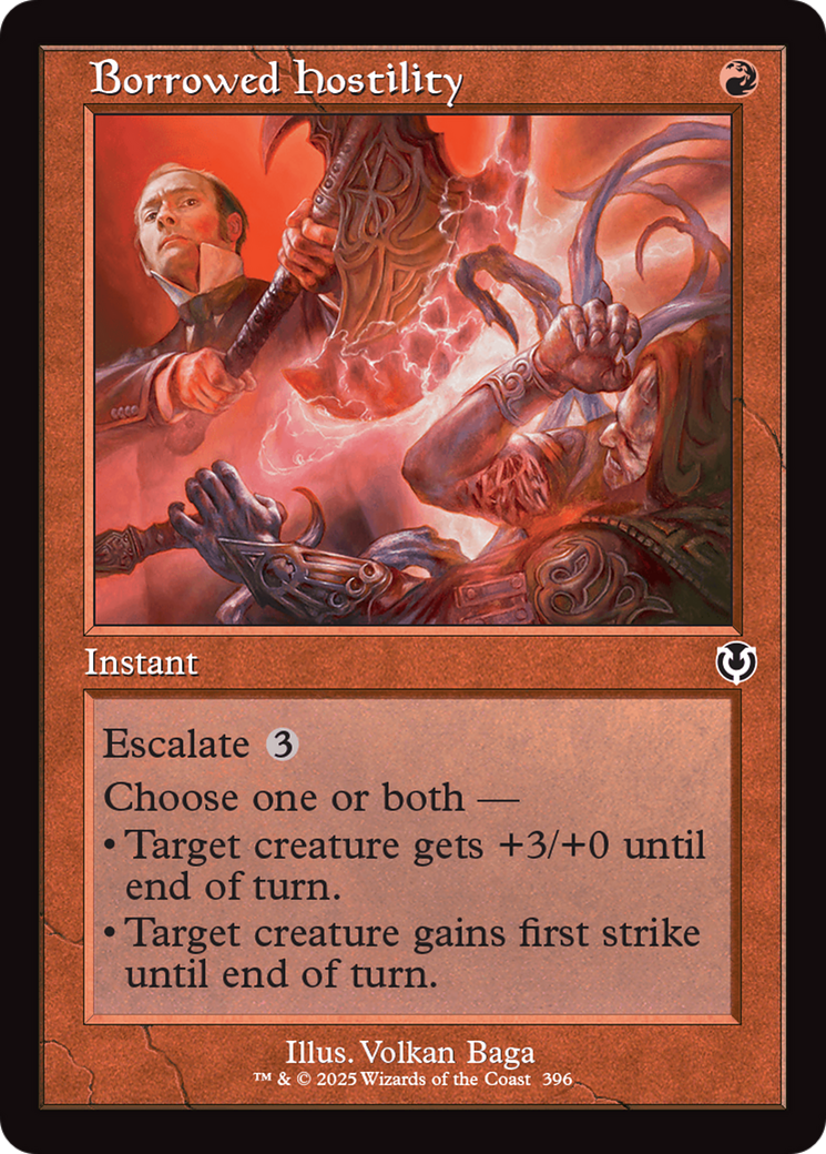 Borrowed Hostility (Retro Frame) [Innistrad Remastered] | Gamer Loot