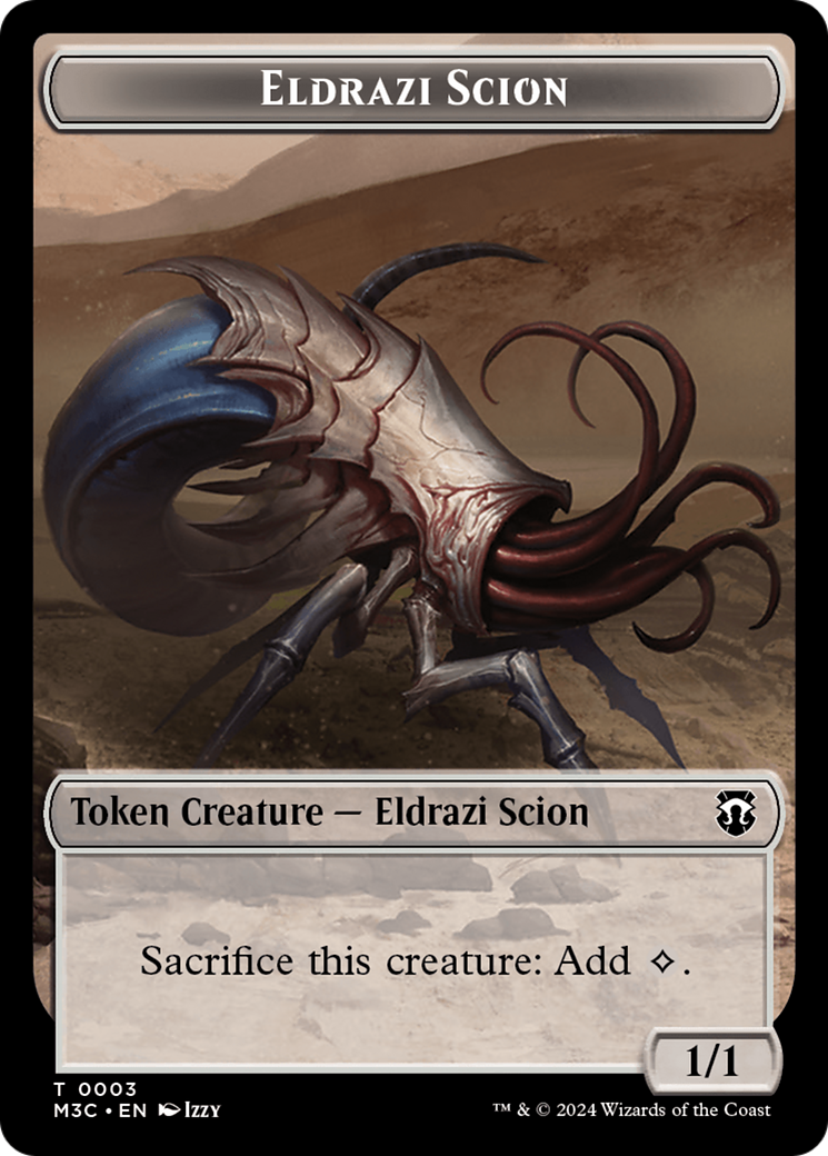 Eldrazi Spawn (Ripple Foil) // Eldrazi Scion Double-Sided Token [Modern Horizons 3 Commander Tokens] | Gamer Loot