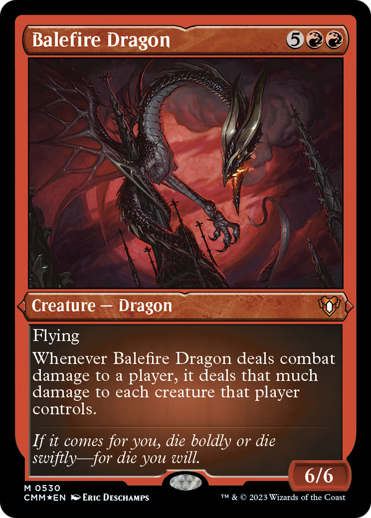 Balefire Dragon (Foil Etched) [Commander Masters] | Gamer Loot