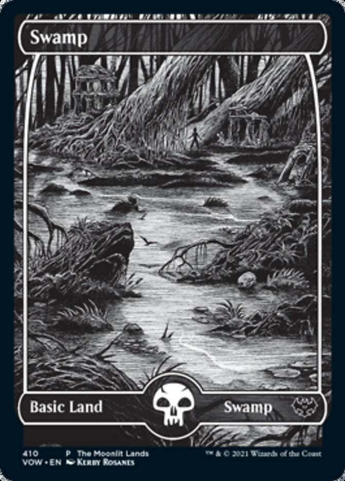 Swamp (The Moonlit Lands) (Foil Etched) [Innistrad: Crimson Vow Promos] | Gamer Loot