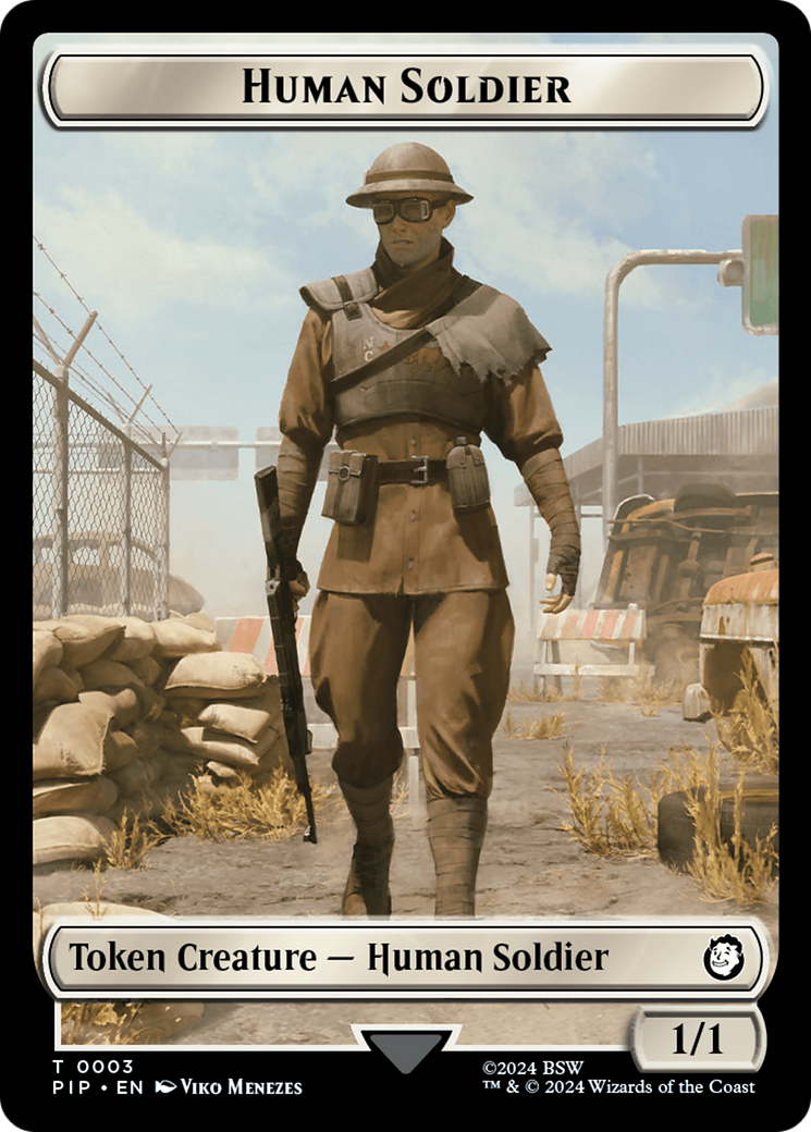 Radiation // Human Soldier Double-Sided Token [Fallout Tokens] | Gamer Loot
