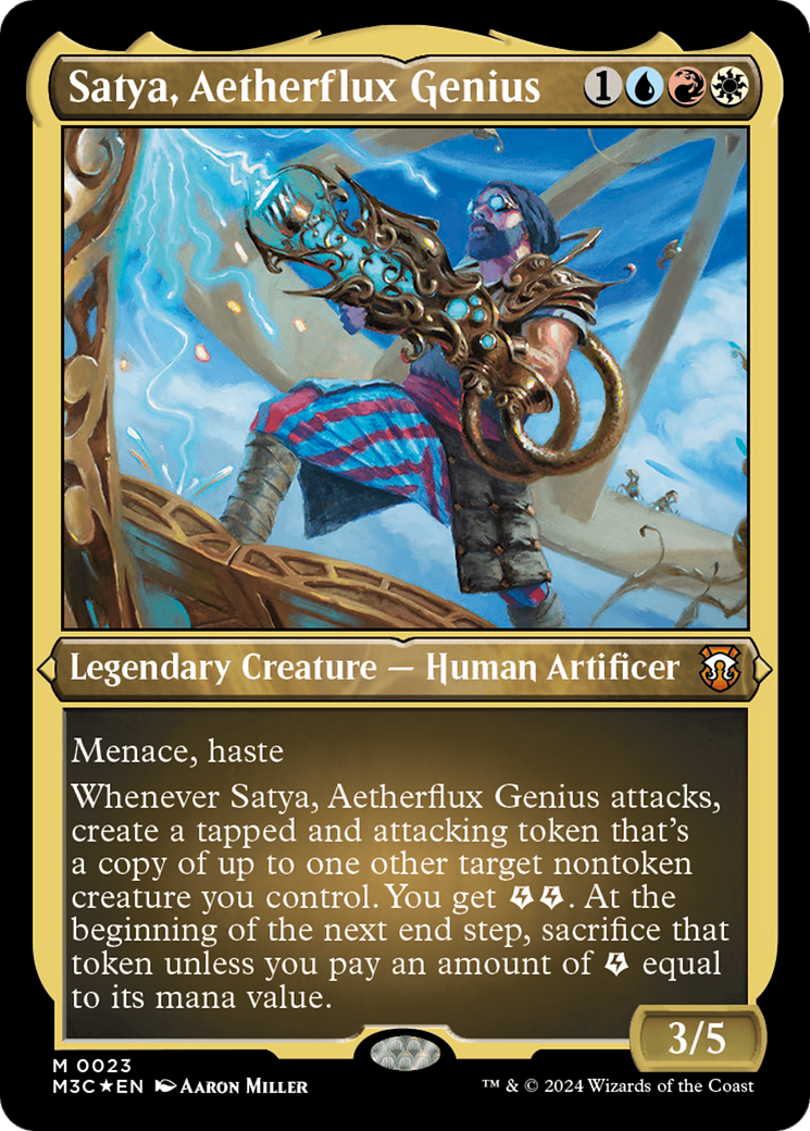 Satya, Aetherflux Genius (Foil Etched) [Modern Horizons 3 Commander] | Gamer Loot