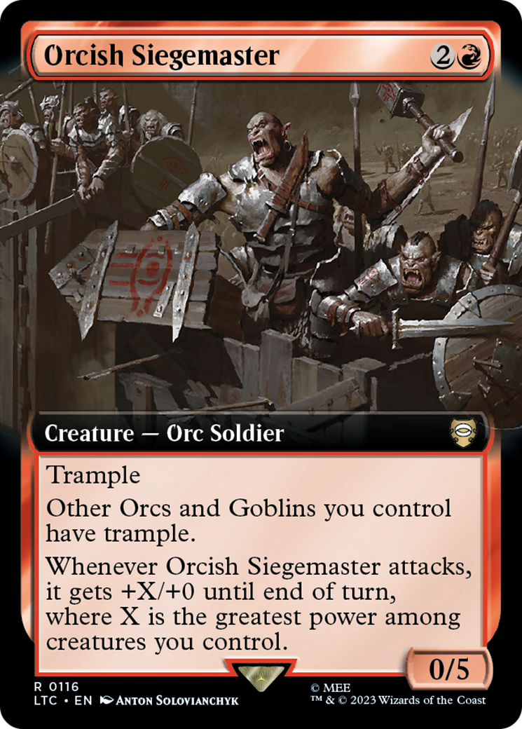 Orcish Siegemaster (Extended Art) [The Lord of the Rings: Tales of Middle-Earth Commander] | Gamer Loot